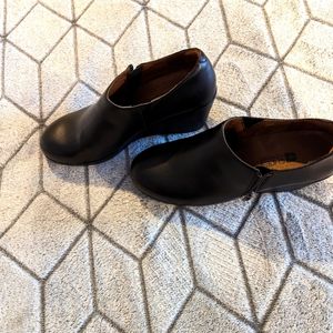 Black wedge ankle boots